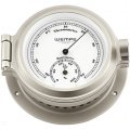 WEMPE Thermomètre/Hygromètre 120mm Ø (Série NAUTIK) Thermomètre/Hygromètre nickelé avec cadran blanc