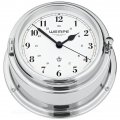 WEMPE Horloge de navire à quartz 150mm Ø (Série BREMEN II) Horloge de navire à quartz chromée avec chiffres arabes