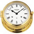 WEMPE Horloge de quart mécanique 185mm Ø (Série ADMIRAL II) Horloge de quart laiton avec cadran blanc