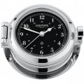 WEMPE Horloge hublot 120mm Ø (Série NAUTIK) Horloge hublot chromée avec chiffres arabes et cadran noir